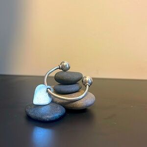 Sterling silver heart key chain